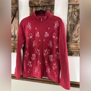 Croft & Barrow Fleece Winter Skating Hats & Mittens Fleece Zip Up Large